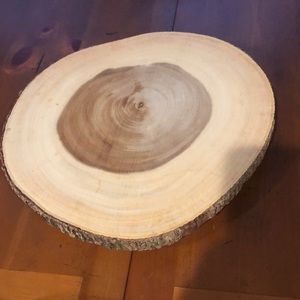 Lipper International Acacia Tree Bark Footed Charcuterie Board Server Display